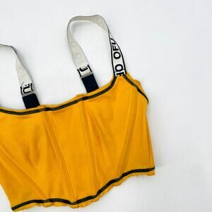 Urban Outfitters golden yellow corset crop top
